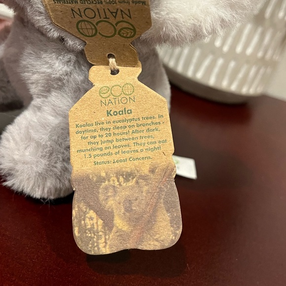Eco Nation Mini Koala Bear 5” Plushie NWT Made From 100% Recycled Materials - Picture 7 of 8
